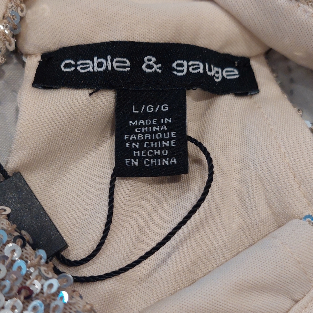 Cable & Gauge Silver Sequin Halter Dress - Picture 6 of 8
